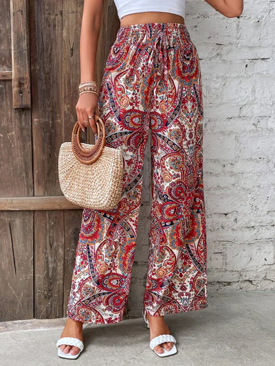 Lauren - bedruckte Hose mit weitem Bein