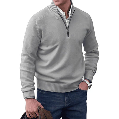 Tobi - benoit eleganter Kaschmirpullover mit Reißverschluss