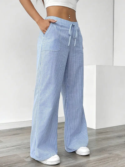 Alina – Elegante Gestreifte Hose Mit Taschen