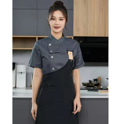 Valorine | Unisex Knopfleiste Küchen Uniform | Arbeitskleidung