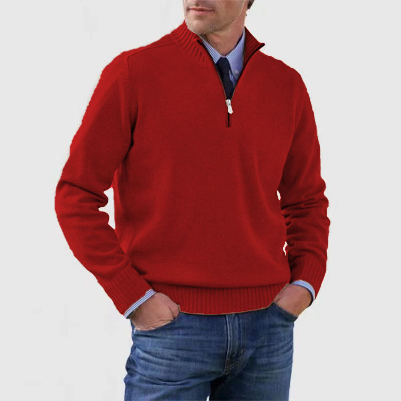 Viertelreißverschluss-Pullover für Herren