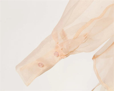 Zweiteiliges Chiffon Sommeroutfit mit Gürtel und Rock – Maurelle