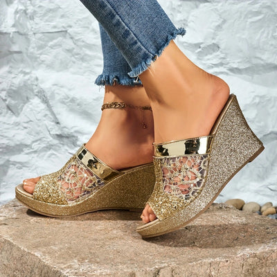 Alexis – Elegante Sandaletten Mit Spitzenbesatz Und Hohem Absatz