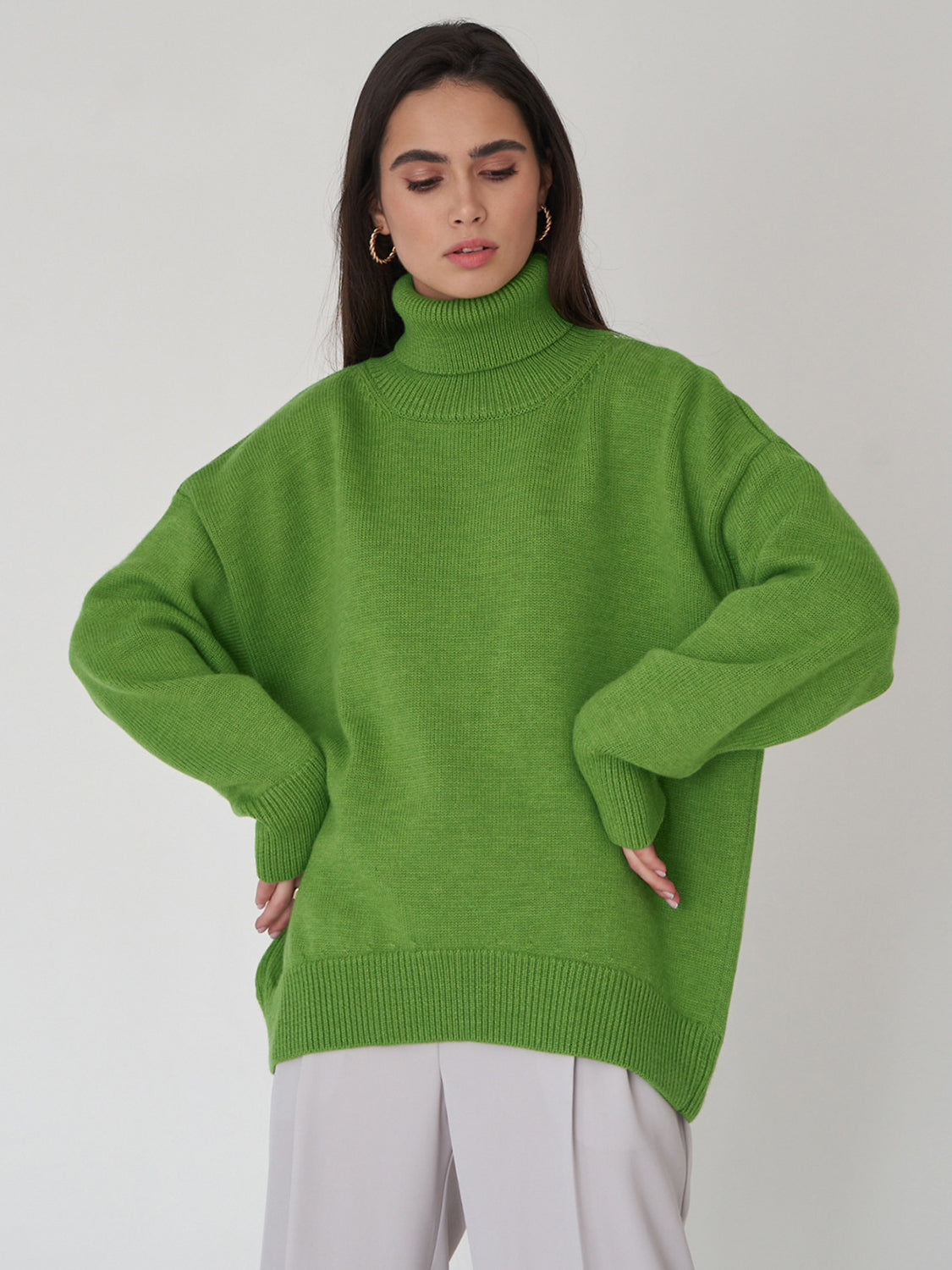 Langarm-Rollkragenpullover