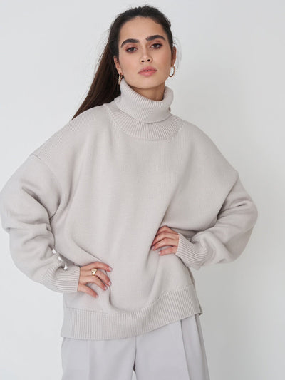Langarm-Rollkragenpullover