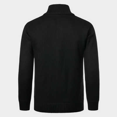 Piet - warme Strickjacke mit durchgehendem Reißverschluss und Thermofutter