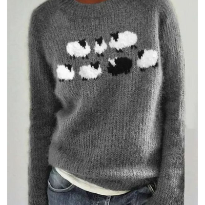Odalinatem | Damen Winter Langarm Pullover | Warme