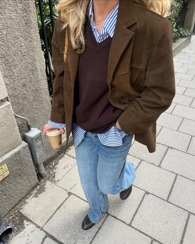 Claire - zeitloser strukturierter Mantel für Frauen