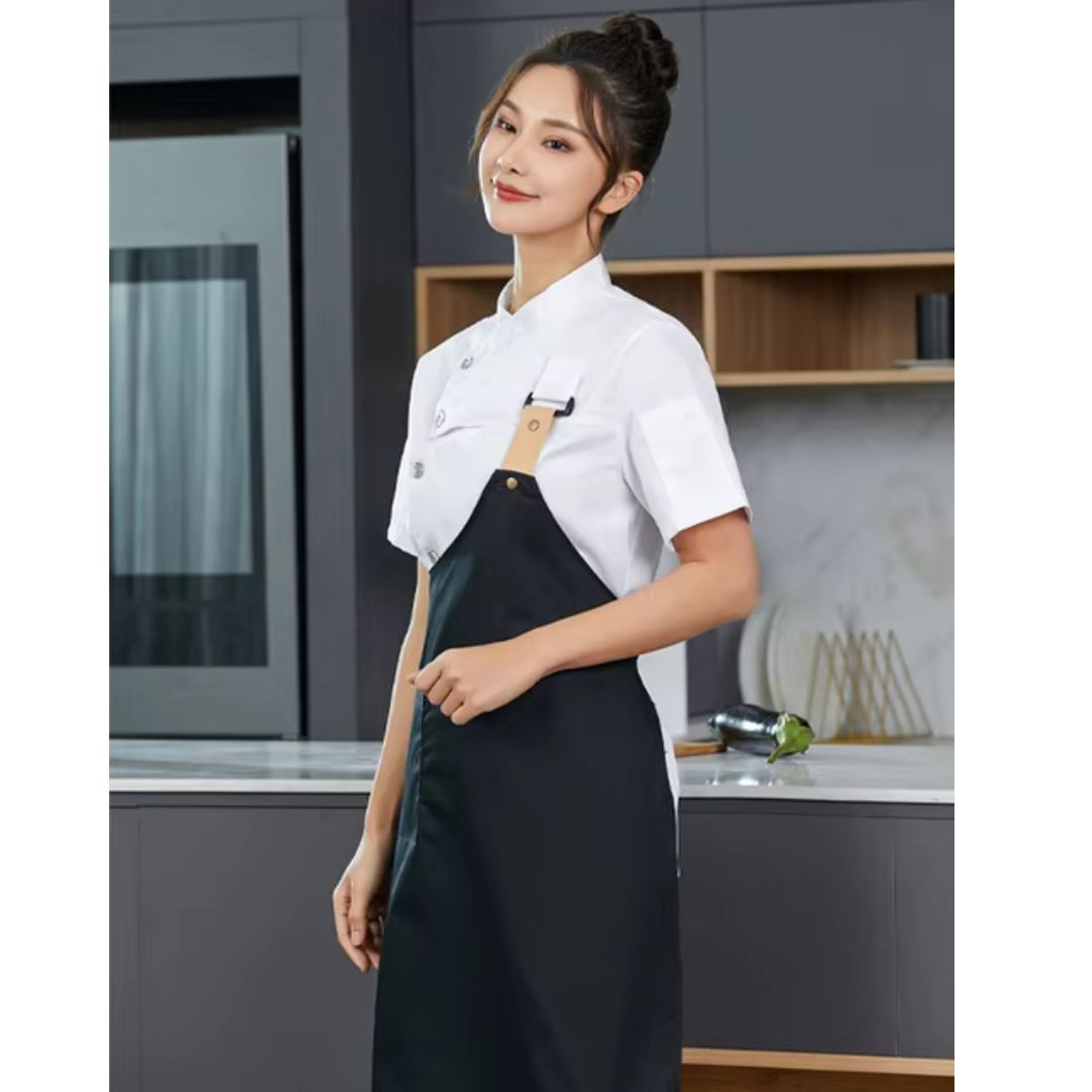 Valorine | Unisex Knopfleiste Küchen Uniform | Arbeitskleidung