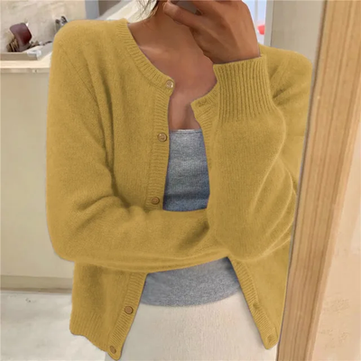 Nola - gestrickt Damen Strickjacke in einfarbig Farbe für Komfort