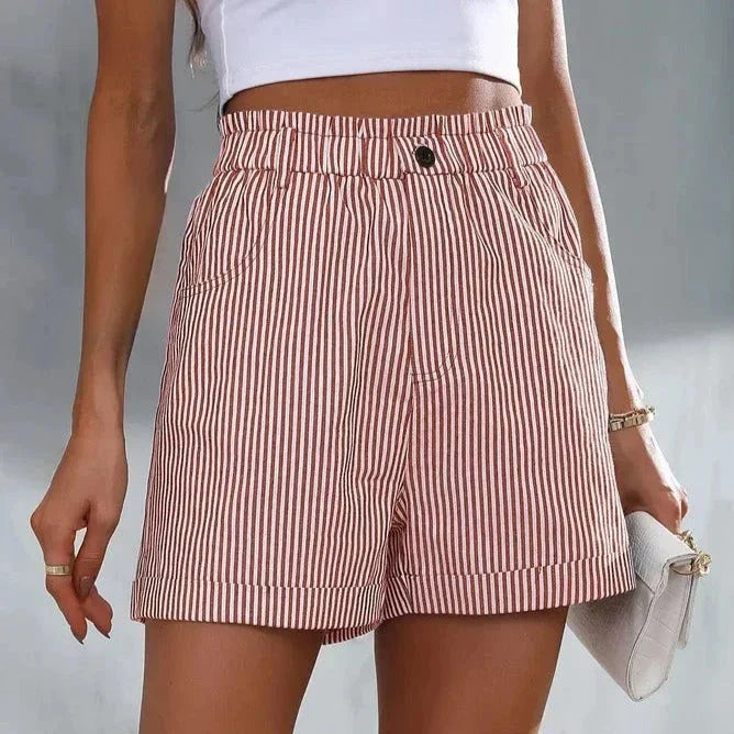 Linda - lockere, gestreifte Shorts