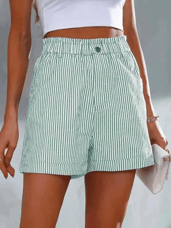 Linda - lockere, gestreifte Shorts