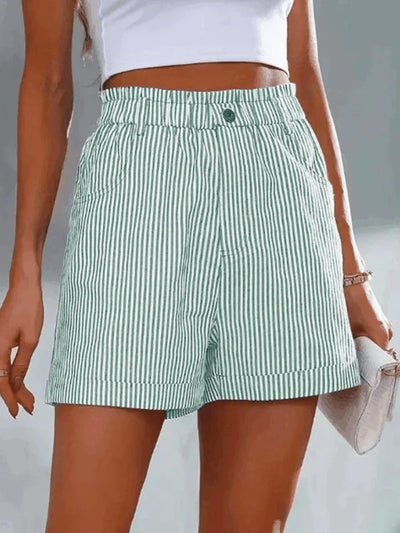 Linda - lockere, gestreifte Shorts