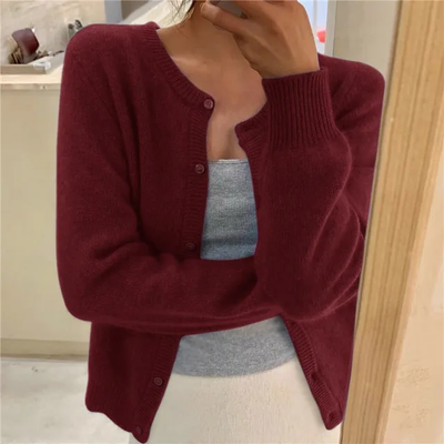 Nola - gestrickt Damen Strickjacke in einfarbig Farbe für Komfort