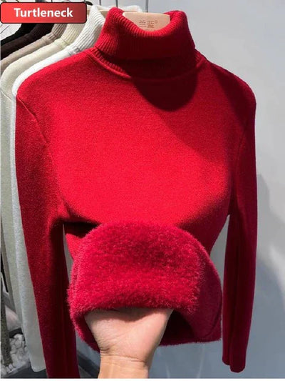 Eloise - mit Samt gefütterter Rollkragenpullover für Frauen