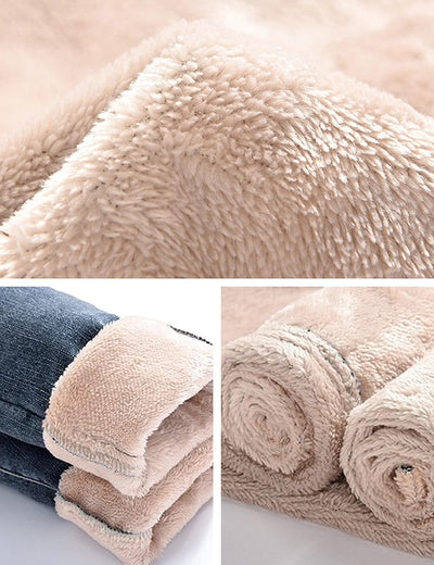 Iyanna - warme, mit Fleece gefütterte Denim-Leggings