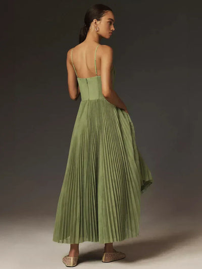 Octavia - ausgestelltes Midikleid mit plissiertem Tüll-Bustier