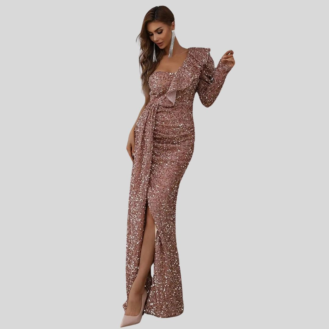 Evan - Glitzerndes Maxikleid für Frauen