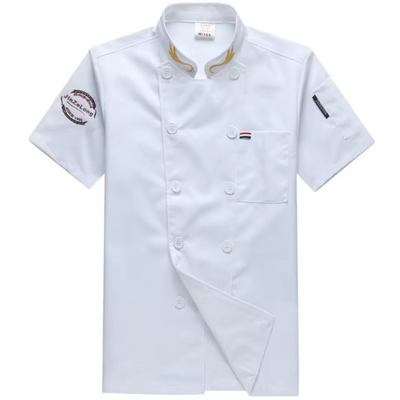 Cafora | Herren Kurzärmelige Chefkoch Uniform | Arbeitskleidung