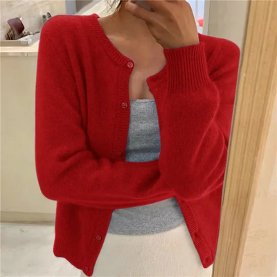Nola - gestrickt Damen Strickjacke in einfarbig Farbe für Komfort