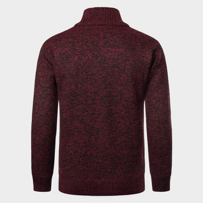Piet - warme Strickjacke mit durchgehendem Reißverschluss und Thermofutter