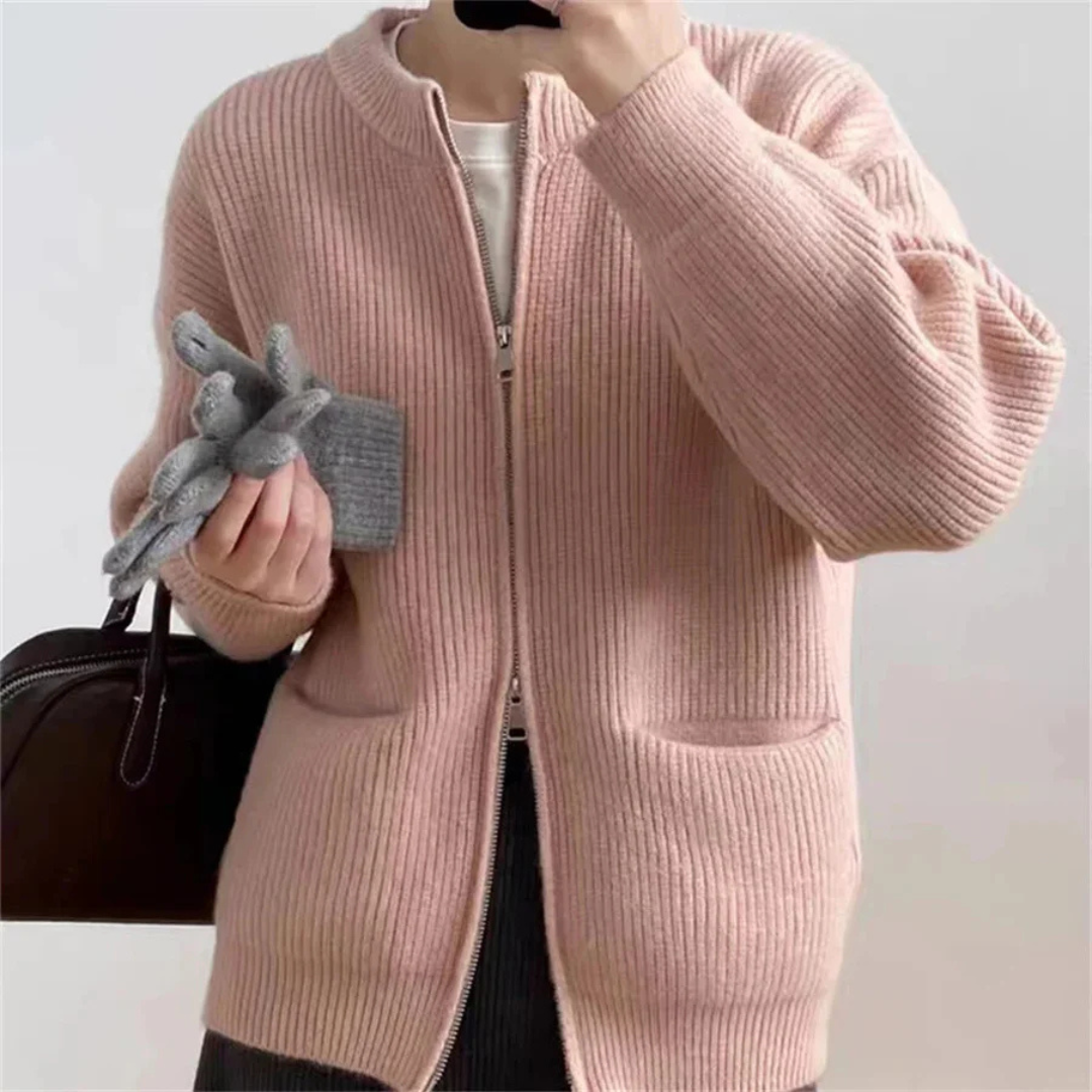 Jamunen | Damen Strickjacke mit Reißverschluss | Langarm