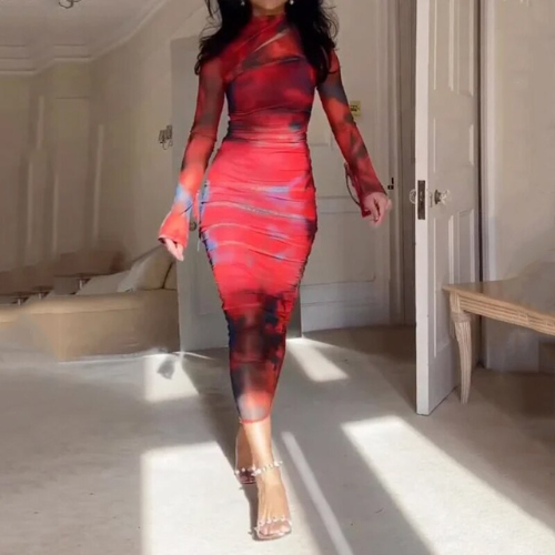 Cathaleen - Abstraktes Kleid für Frauen