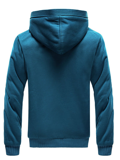 Winterwarme Fleece-Kapuzenjacke mit Reißverschluss