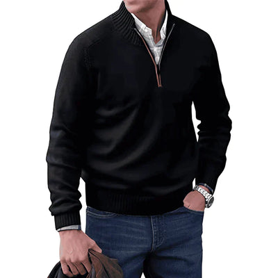 Tobi - benoit eleganter Kaschmirpullover mit Reißverschluss