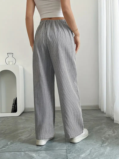Alina – Elegante Gestreifte Hose Mit Taschen