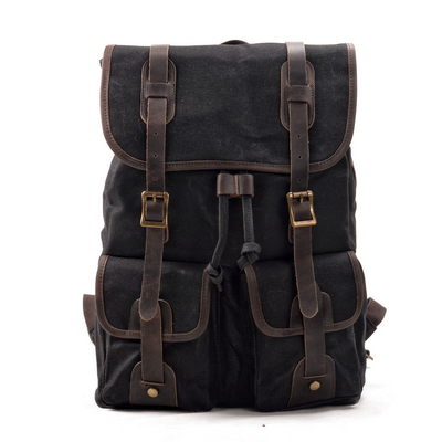 Vadenza | Herren Vintage Leinwand Reise Rucksack | Draußen