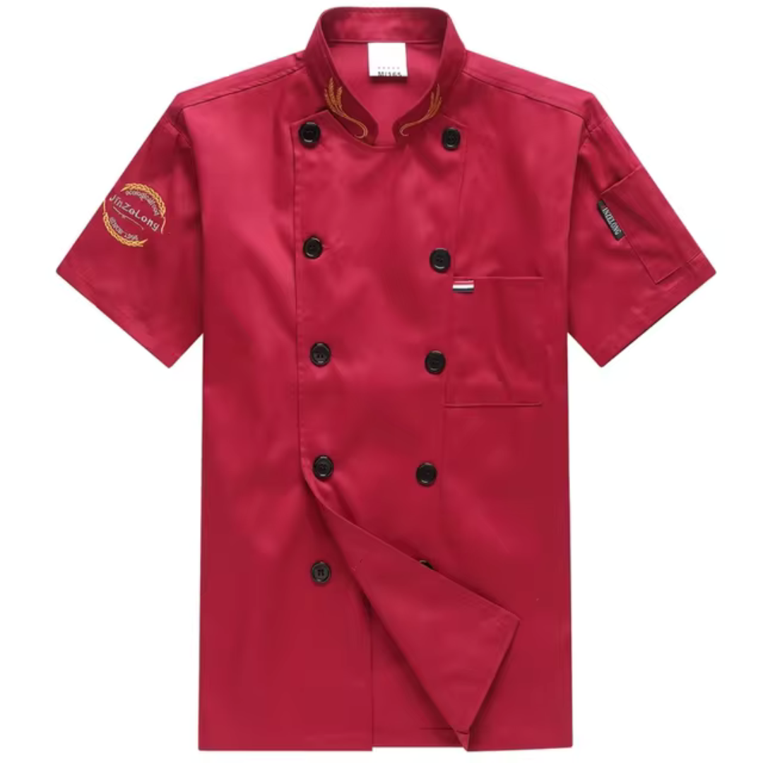 Cafora | Herren Kurzärmelige Chefkoch Uniform | Arbeitskleidung