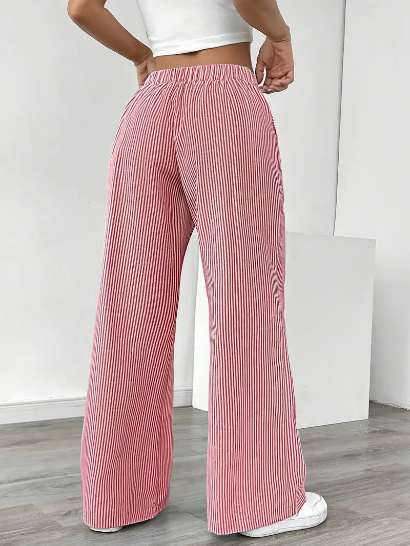 Alina – Elegante Gestreifte Hose Mit Taschen