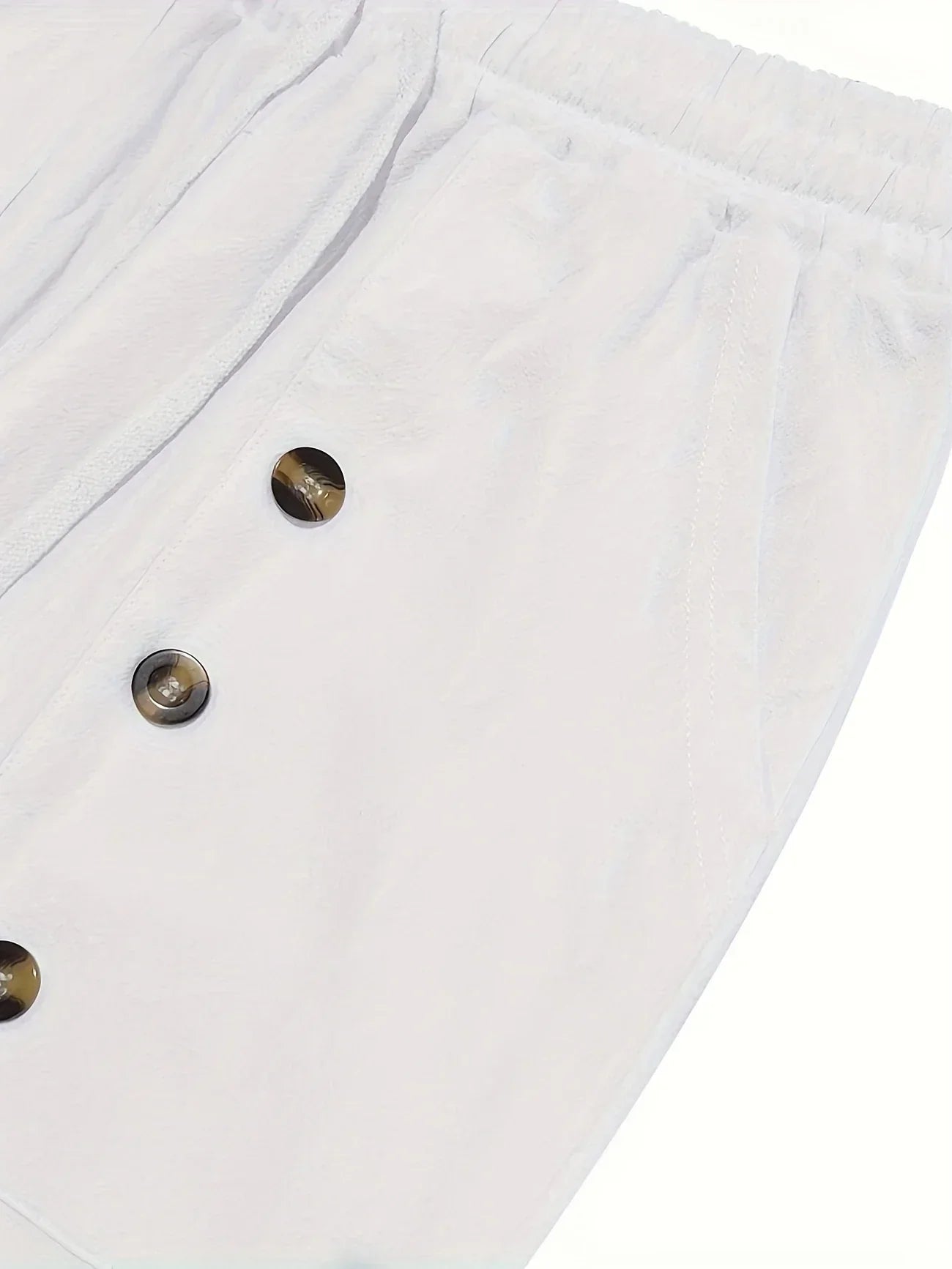 Beslan – Elegante Hose Mit Geradem Bein Und Goldenen Knöpfen