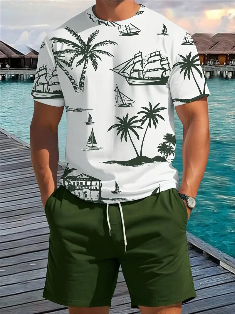 Barea – Elegant Sommer Zweiteilig Gedruckt  Set