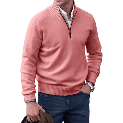 Tobi - benoit eleganter Kaschmirpullover mit Reißverschluss