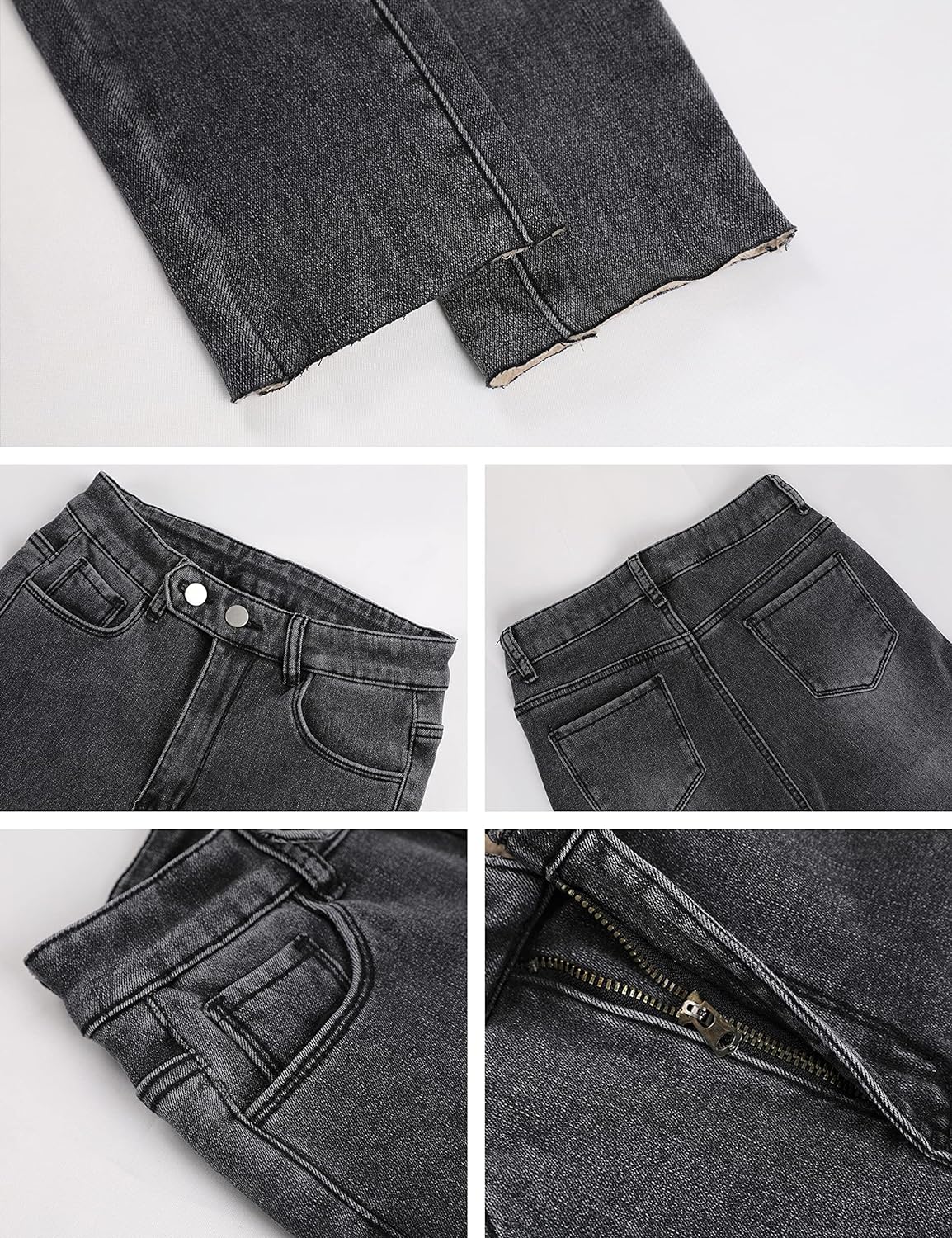 Iyanna - warme, mit Fleece gefütterte Denim-Leggings