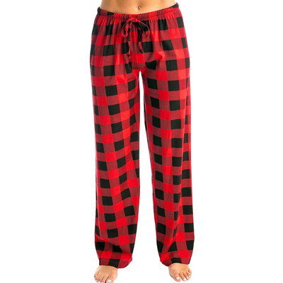 Asanta | Damenhosen | Weihnachtlich karierte Pyjamahose für Damen | Bequem
