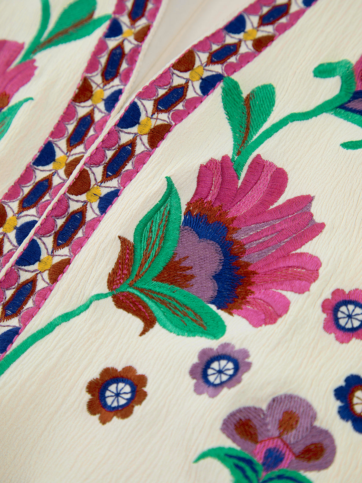 Emilia | Bestickte Weste mit Blumenmuster