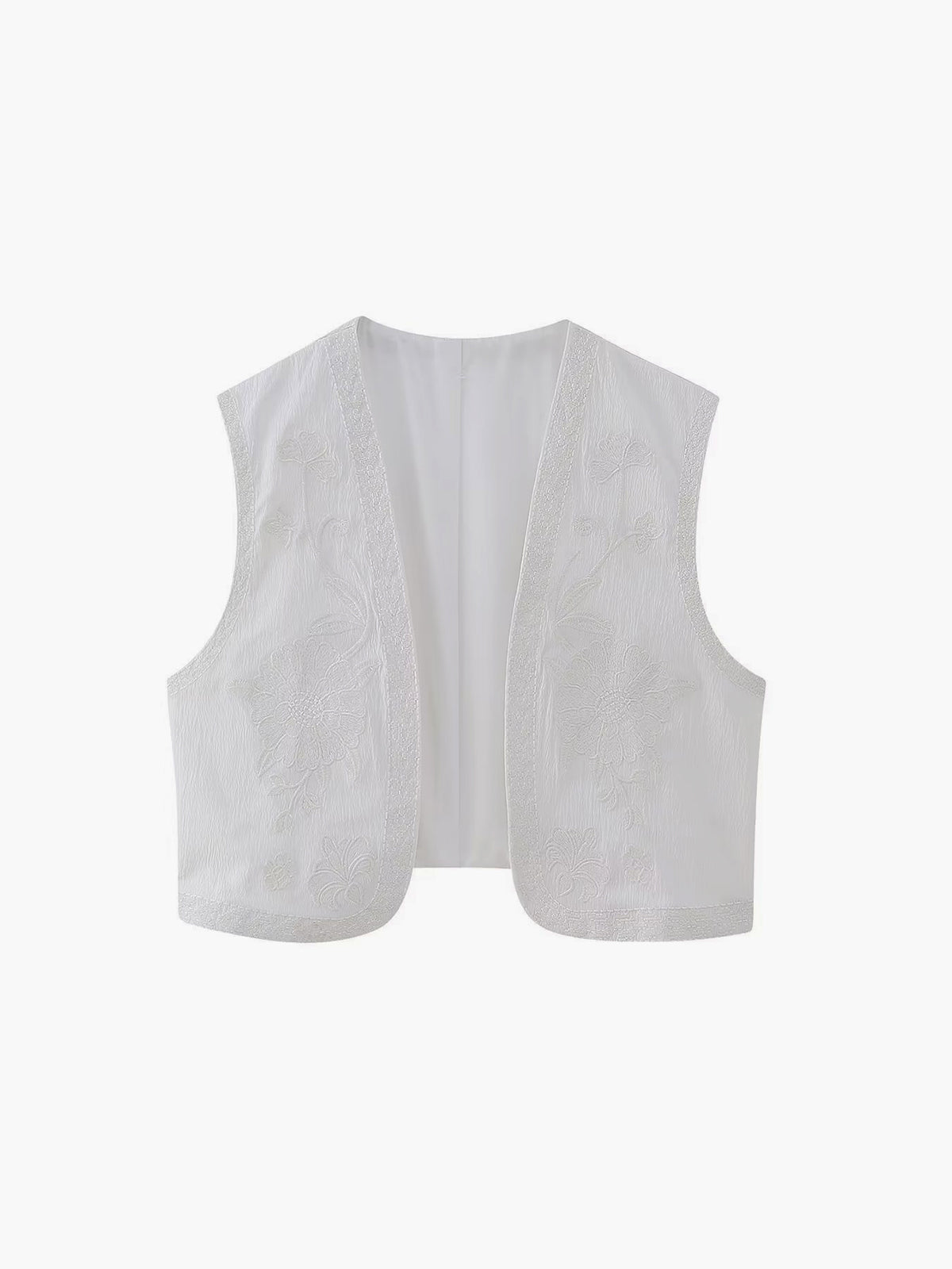 Emilia | Bestickte Weste mit Blumenmuster