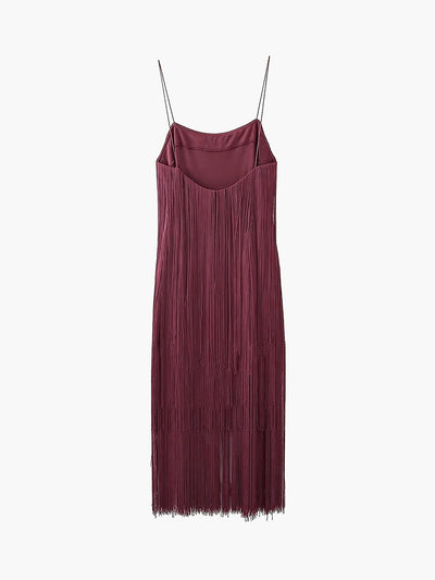 Florentine | Kurzes Kleid mit offenem Rücken und Fransen