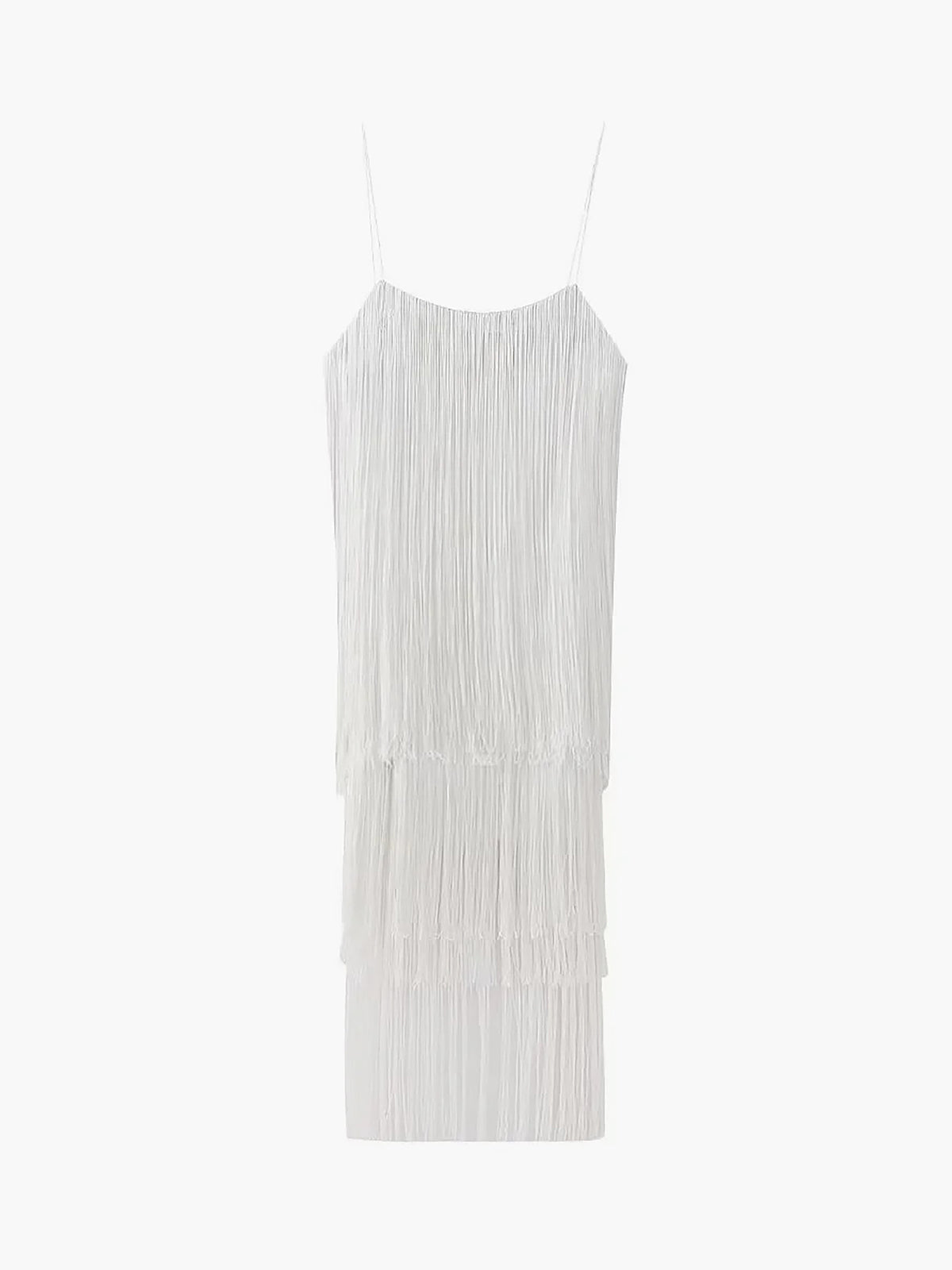 Florentine | Kurzes Kleid mit offenem Rücken und Fransen