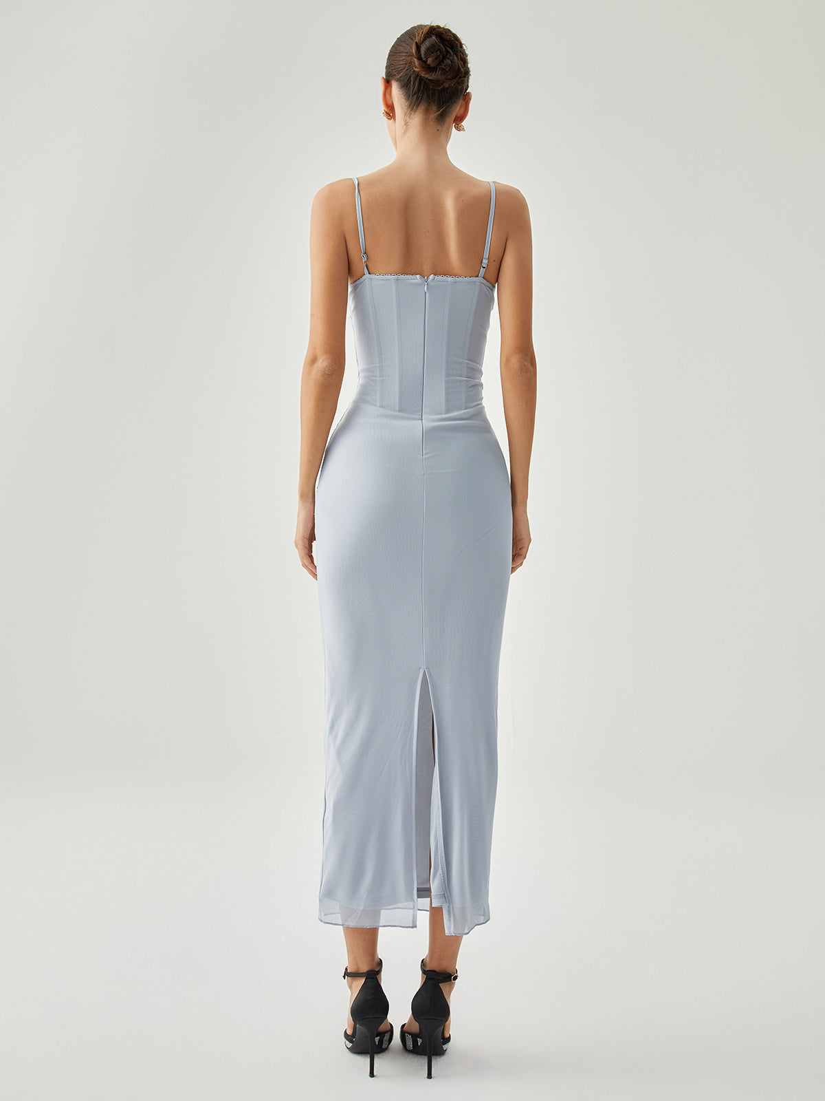 Anneliese | Elegantes, drapiertes Maxi-Tankkleid mit Schlitz