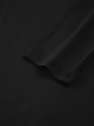 Anna | Elegantes langärmeliges Top mit modernem Kontrastausschnitt