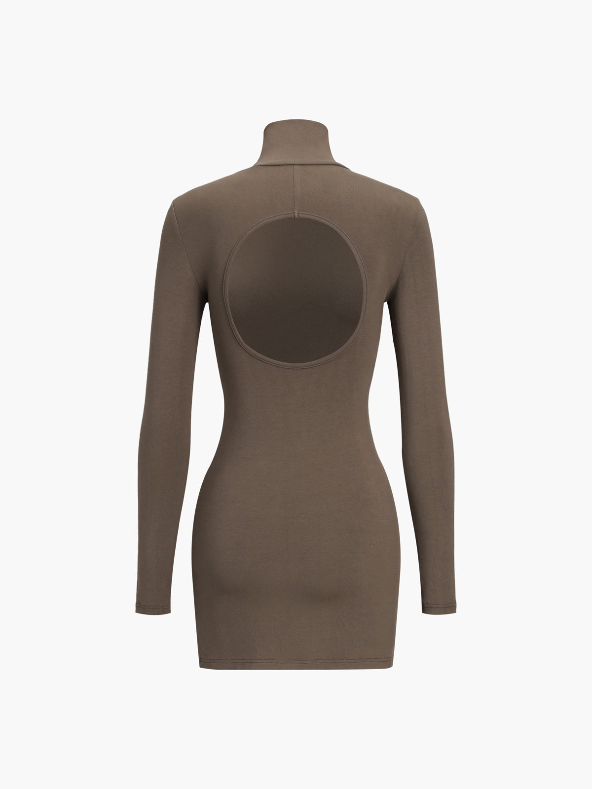 Bia | Elegantes langärmeliges Kleid mit Rollkragen und offenem Rücken
