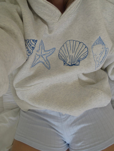 Bequemer Kapuzenpullover – Unisex-Oversize-Kapuzenpullover mit Print und Tasche