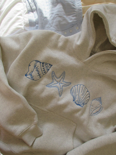 Bequemer Kapuzenpullover – Unisex-Oversize-Kapuzenpullover mit Print und Tasche