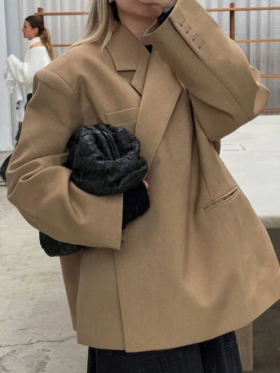 Blazer-Jacke – Oversize-Herbstjacke in lockerer Passform für Damen