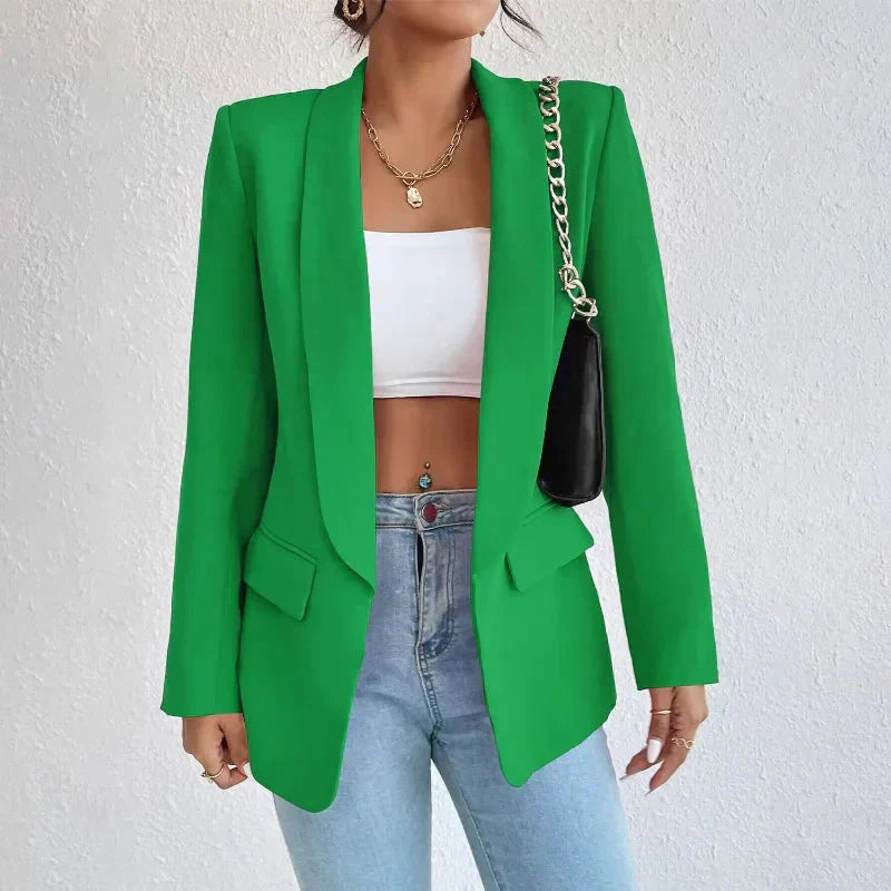 Blazer | Offene Vorderseite | Lang | Blazermantel | Damenbekleidung