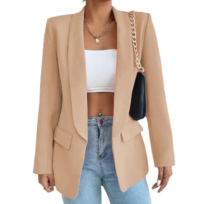 Blazer | Offene Vorderseite | Lang | Blazermantel | Damenbekleidung